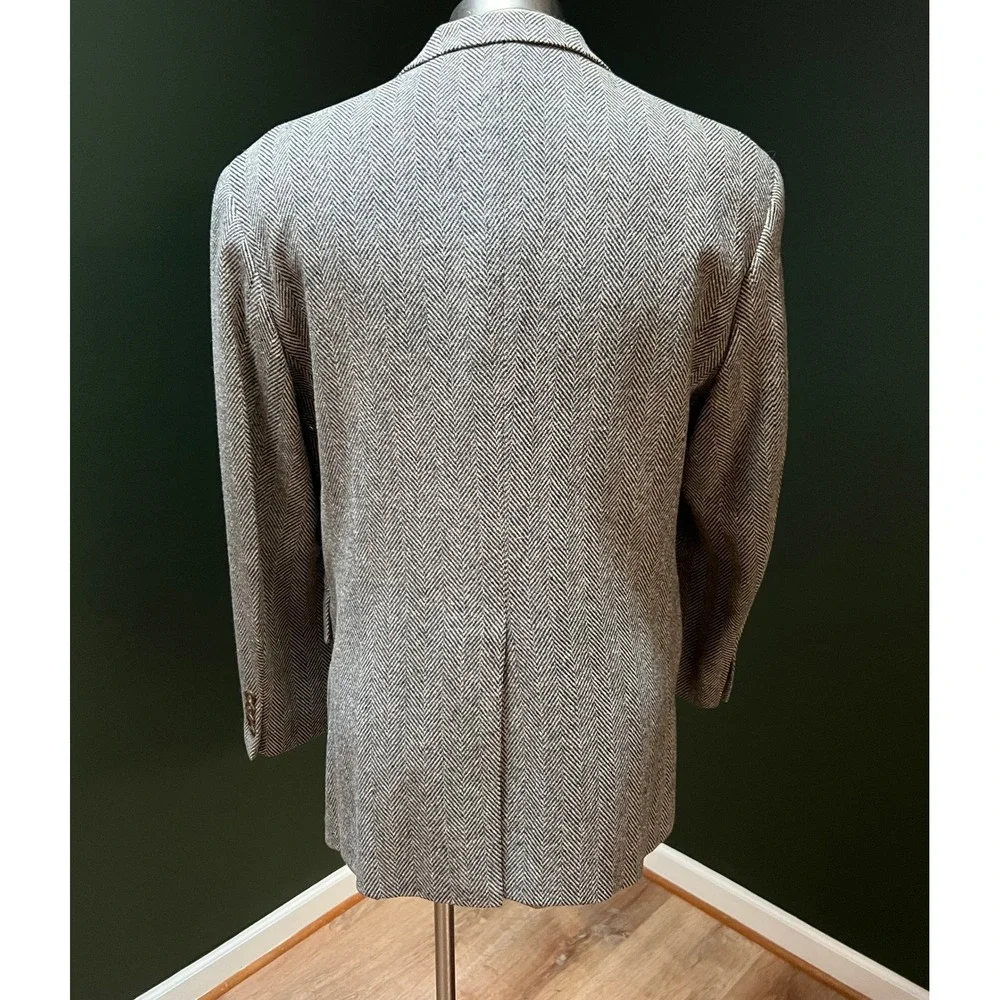 Chaps Ralph Lauren‎ 2-Button Blazer Tweed Lambs Wool Men's Size 40R *see pics**
